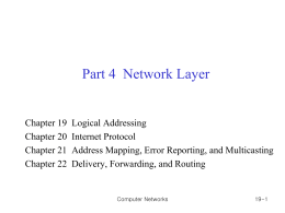 Chapter 19. Host-to-Host Delivery: Internetworking