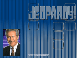 Jeopardy Template - Sts. Peter And Paul Elementary School