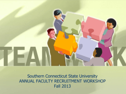 Southern Connecticut State University ANNUAL FACULTY