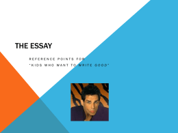 The Essay powerpoint