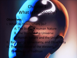 Chapter 1: What is Philosophy?
