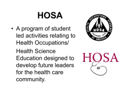 HOSA Health Occupations Students of America