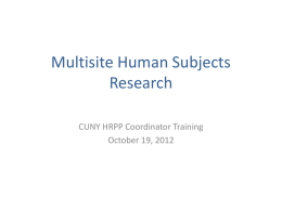 Human Subjects Research & Engagement