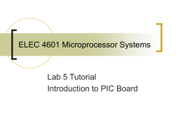 ELEC 4601 Microprocessor Systems