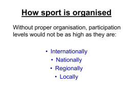 How sport is organised