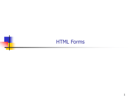 HTML Forms - University of South Florida