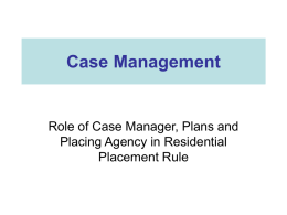 Case Management - Minnesota Department of Corrections