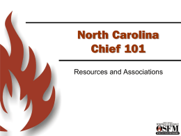 Chief 101 PowerPoint - NCDOI | North Carolina