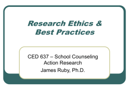 Research Ethics & Best Practices
