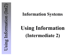 Using Information