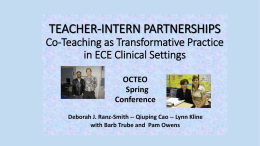 Teacher-Intern Partnerships: Co-Teaching as Transformative