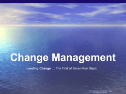 Change Management Process OVERVIEW