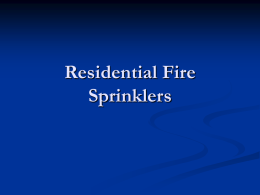 Fire Chiefs Sprinkler Presentation. PPT