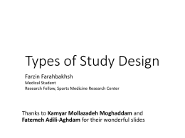 Types of Study Design