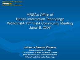 HRSA and Health Information Technology