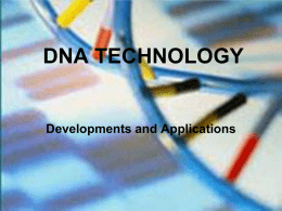 DNA TECHNOLOGY - Mount Mansfield Union High School