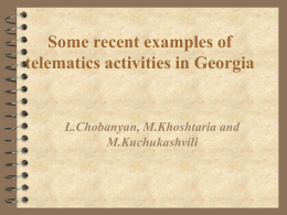 Some recent examples of telematics activities in Georgia
