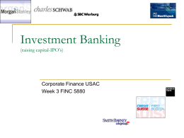 Investment Banking - Webster University China
