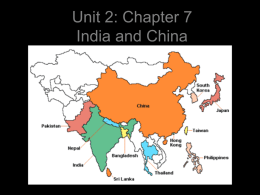 Chapter 7: India and China