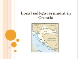 Le pouvoir local en Croatie