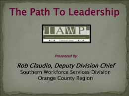 The Path To Leadership - IAWP - International Association