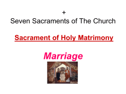 + Sacrament of Holy Matrimony