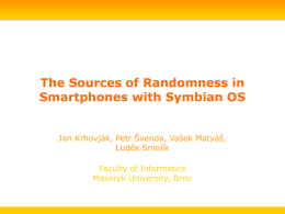 The Sources of Randomness in Smartphones with Symbian OS