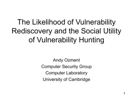 The Likelihood of Vulnerability Rediscovery and the Social