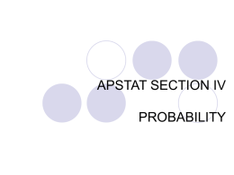 APSTAT SECTION IV PROBABILITY