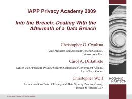 IAPP Privacy Academy 2009 Into the Breach - HL