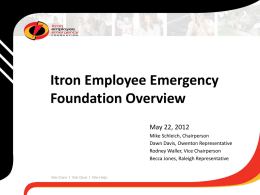 Itron Employees Emergency Foundation