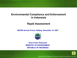 Environmental Compliance and Enforcement in Indonesia