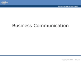 ###Business Communication - PowerPoint Presentation