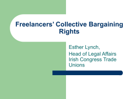 Collective Bargaining Rights of Freelancers