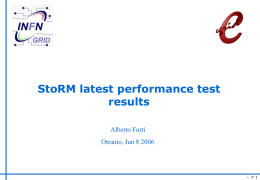 StoRM latest performance test results