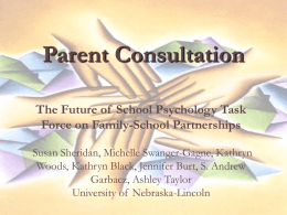 Parent Consultation - CYFS | Nebraska Center for Research