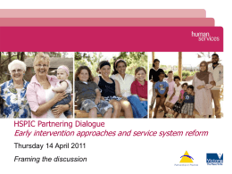 Early intervention approaches and service system reform