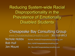 Reducing System-wide Racial Disproportionality in the