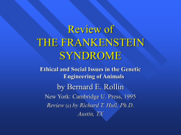 Review of THE FRANKENSTEIN SYNDROME