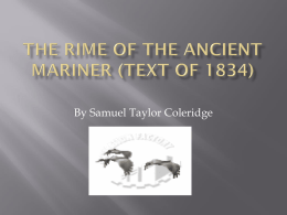 The Rime of the Ancient Mariner (text of 1834)