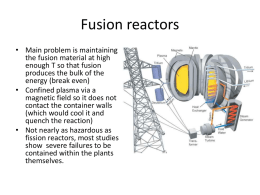 Fusion reactors
