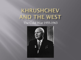 Khrushchev and the west