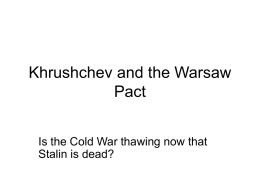 Khrushchev and the Warsaw Pact