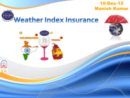 Weather Index Insurance for Risk Management in