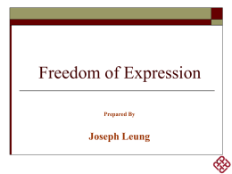 Chapter 5 - Freedom of Expression