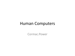 Human Computers - Glacier Peak High School