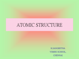 ATOMIC STRUCTURE AND BONDING