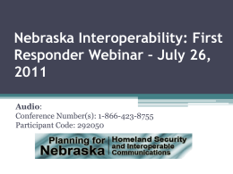 Nebraska Interoperability: Emergency Managers Webinar
