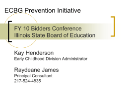 Prevention Initiative Bidders Conference