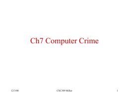 Ch7 Threats To Computer Systems